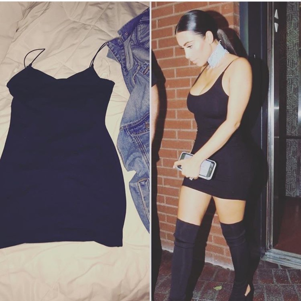 Kim k little black dress